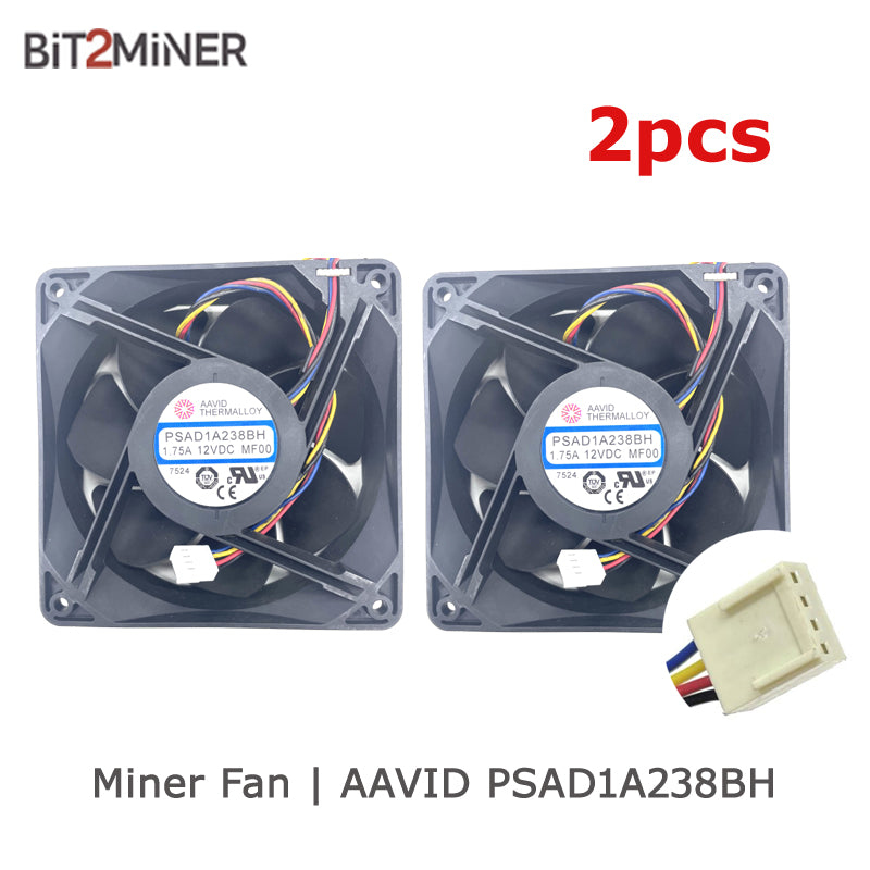 AAVID PSAD1A238BH DC AXIAL FAN BALL BEARING 12VDC 1.75A 12038MM (2PCS) - BIT2MINER