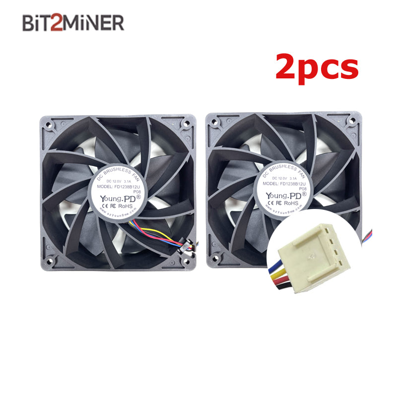 STRONGU FAN FD1238B12U YOUNG.PD DC 12V BRUSHLESS FAN 4P - BIT2MINER