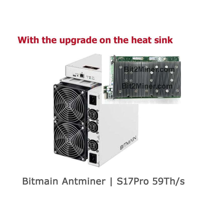 USED BITMAIN ANTMINE S17 PRO 56TH MINER BITCOIN BTC BCH TRC ACOIN CURE WITH PSU - BIT2MINER