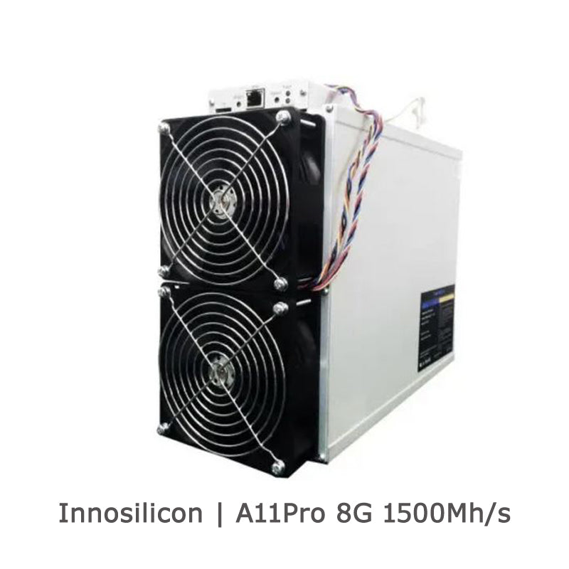 USED INNOSILICON A11 PRO 8G 1500M ETC ETHF ETHW MINER ETHASH ALGORITHM - BIT2MINER