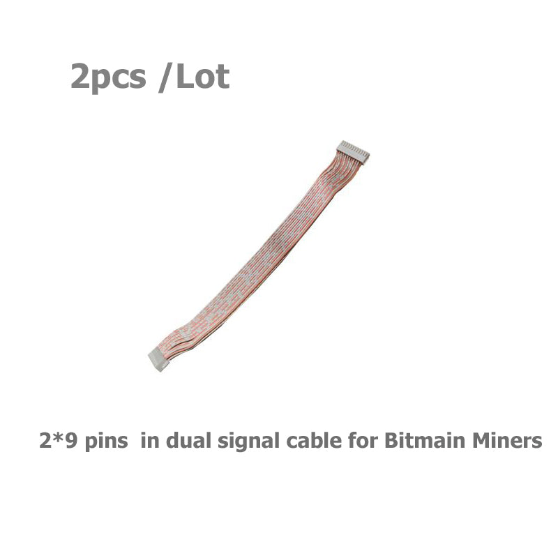 BITMAIN SIGNAL CABLE 2*9 18 PIN 2.0MMX170MM FOR MINER 19,17,15,11,D,DR,L3,Z series,S9,S9i,S9j,S9k,S9SE,T9,A3,DR5,K5,V9,X3 (2PCS/LOT) - BIT2MINER