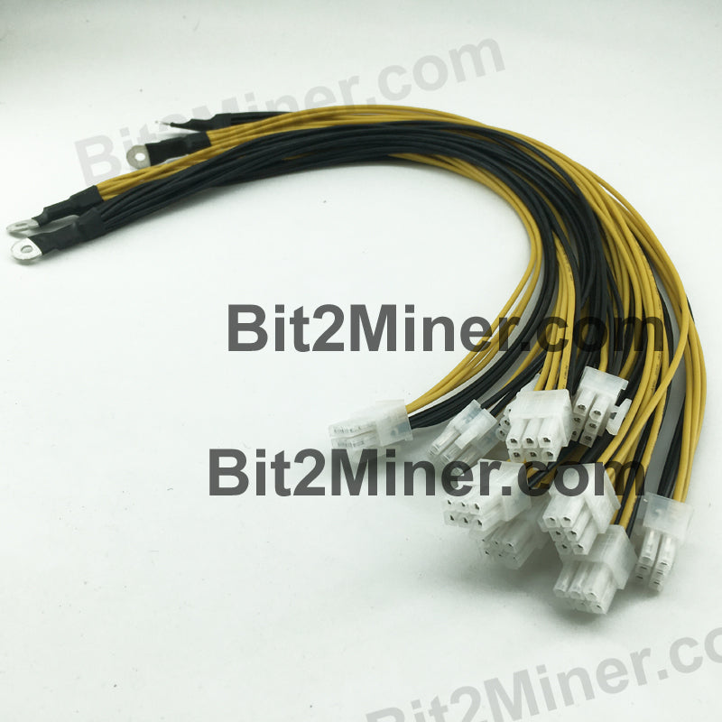 MINER PSU CABLE 2*3PINS  AND O RING CONNECTOR ( *2PCS) - BIT2MINER