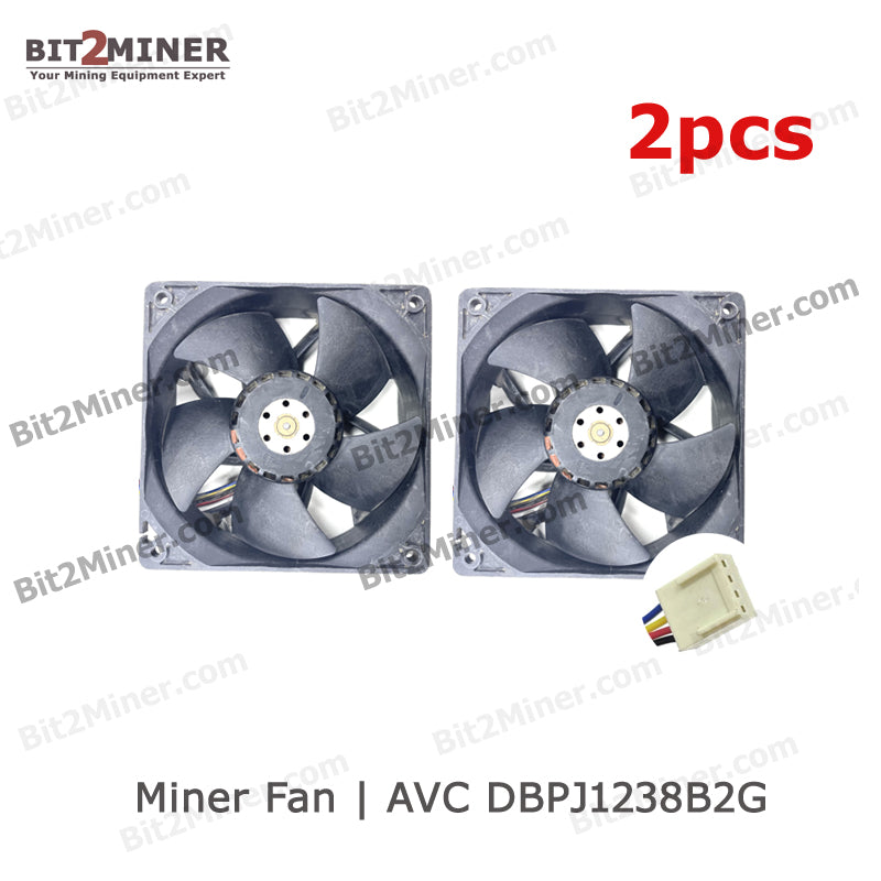 AVC DBPJ1238B2G DC BRUSHLESS AXIAL FAN BALL BEARING 12VDC 3.12A 12038MM (2PCS) - BIT2MINER