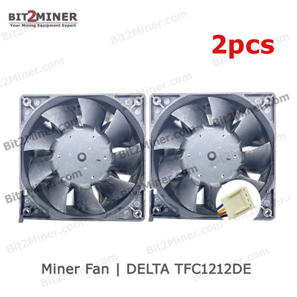 DELTA TFC1212DE DC BRUSHLESS AXIAL FAN BALL BEARING 12VDC 3.9A 12038MM (2PCS) - BIT2MINER